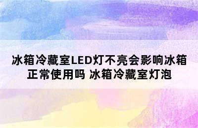 冰箱冷藏室LED灯不亮会影响冰箱正常使用吗 冰箱冷藏室灯泡